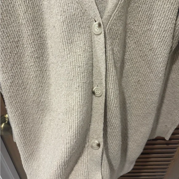 Altar'd State Cream Button-Front V-Neck Cardigan - Picture 3 of 5